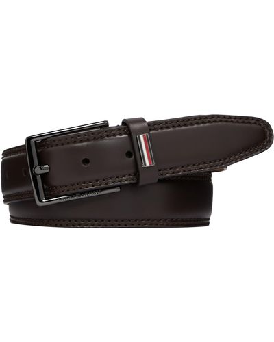 Tommy Hilfiger Belt Business 3.5 Cm Leather - Black