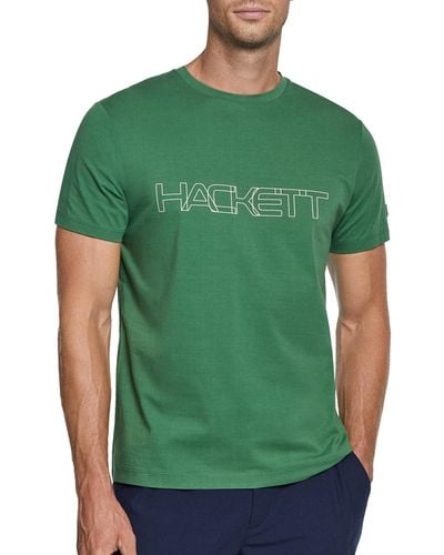 Hackett Hs Hackett Outline T-Shirt - Grün
