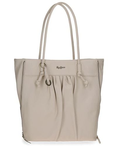 Pepe Jeans Iria, Borsa a Tracolla, Donna, Beige, 34 x 39 x 7 cm - Neutro