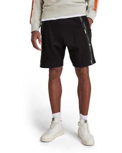 G-Star RAW Shorts Deportivos Tape Pantalones Cortos - Negro
