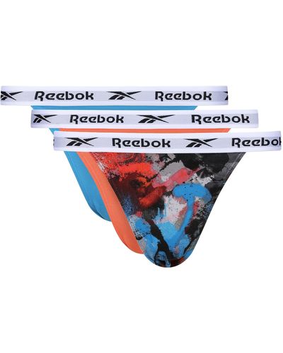 Reebok Slips in Orange/Print/Blau - Multipack mit 3 - Azul