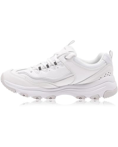 Skechers D'Lites Memory Foam Lace-up Sneaker - Bianco
