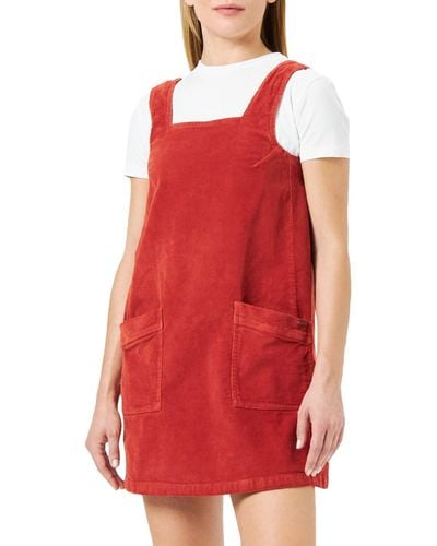 Pepe Jeans Siren Cord Dress - Rot