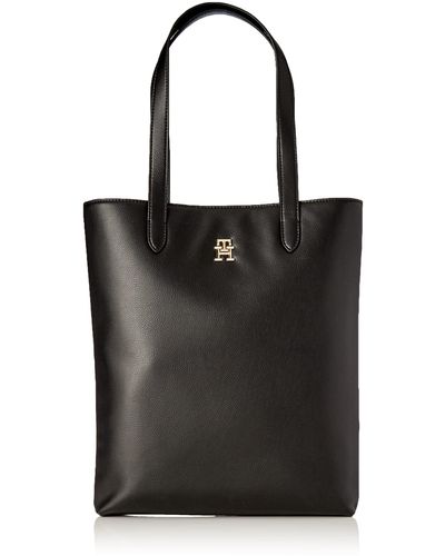 Tommy Hilfiger Vrouwen Th Casual Slim Tote Ns Tote - Zwart