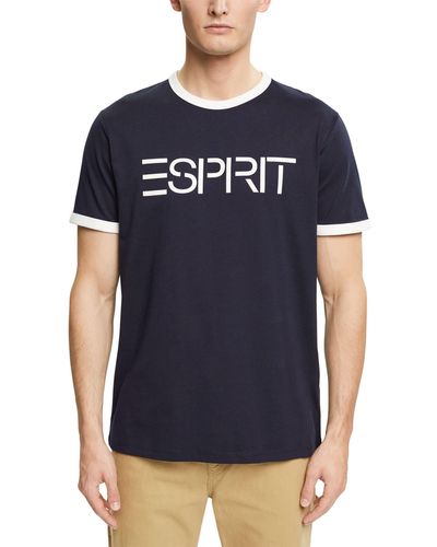 Esprit 072ee2k311 Camiseta - Azul