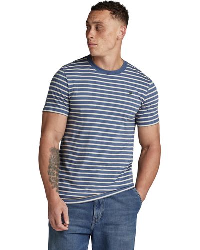 G-Star RAW Stripe Slim T-shirt - Blue