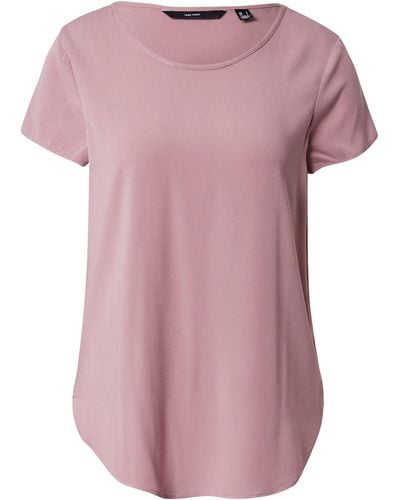 Basic Lyst Vero Rundhals Top Shirt kurz-arm Moda in VmFilli DE | T-Shirts Pink