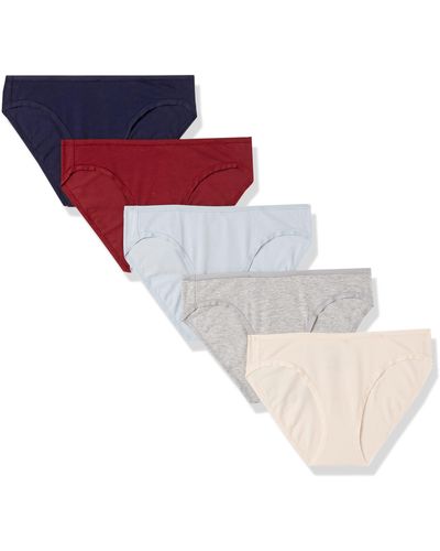 Amazon Essentials Katoen Stretch Bikini Panty - Meerkleurig