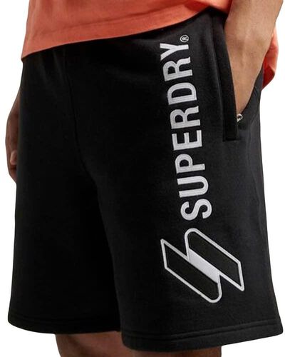 Superdry S Code SL Applique Sweatshort Shorts - Schwarz