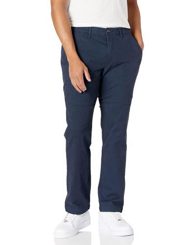 Amazon Essentials Big & Tall Loose-fit Wrinkle-resistant Pleated Chino Pant Fit By Dxl - Blue