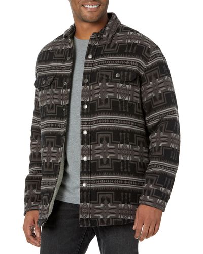 Pendleton Sherpa Lined Shirt Jacket - Black