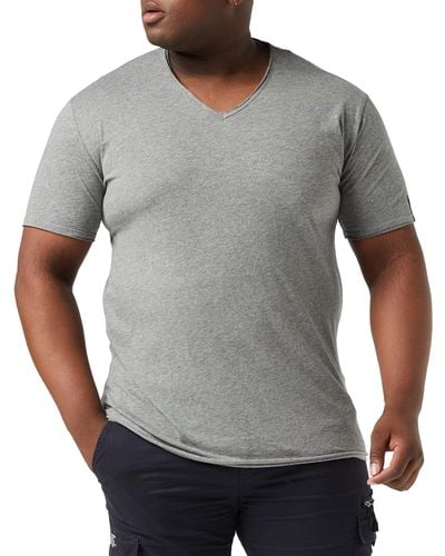 Replay T-Shirt Kurzarm mit V-Ausschnitt - Grau