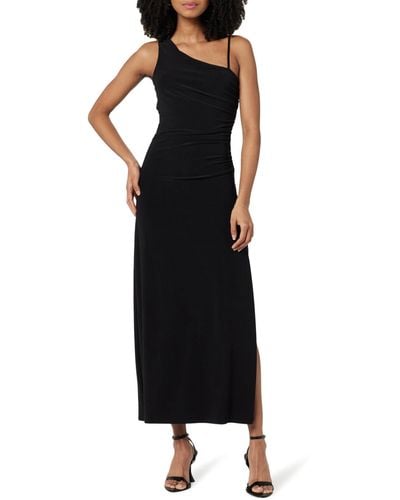 The Drop Lupita Draped One-shoulder Maxi Dress - Black