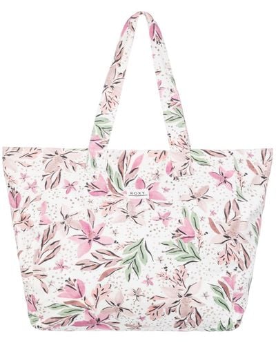 Roxy Anti Bad Vibes Printed One Size White - Pink