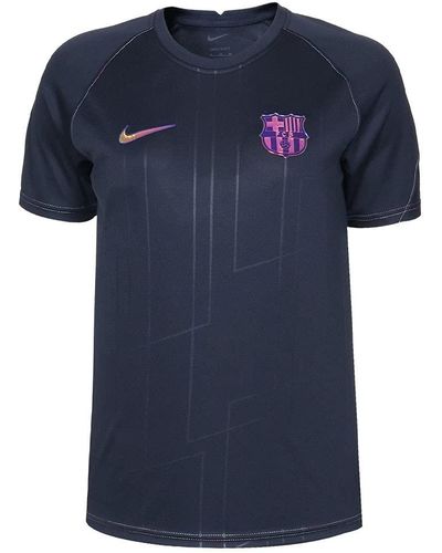 Nike Fc Barcelona T-shirt Voor Het Seizoen 2021/22 - Blauw