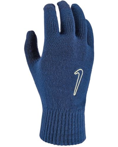 Nike Knitted Tech And Grip Gloves Twist - Blue
