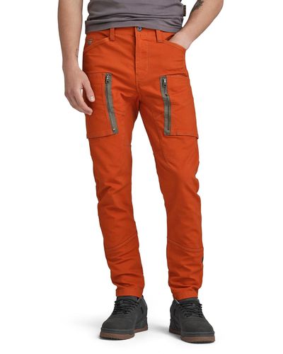 G-Star RAW Pantalón Zip Pocket 3D Skinny Cargo Para Hombre - Rojo