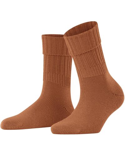FALKE Striggings Rib W So Wool Plain 1 Pair Socks - Brown