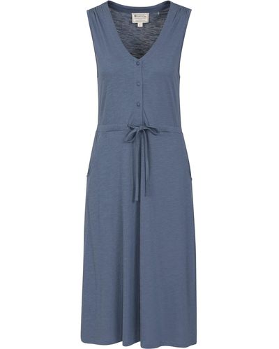 Mountain Warehouse Bahamas S Sleeveless Dress -lightweight Ladies Dress - Blue