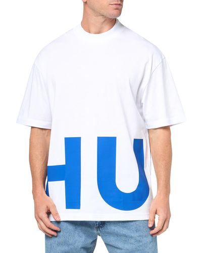 HUGO Block Letter Logo Cotton T-shirt - White