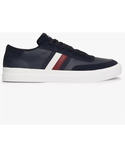 Tommy Hilfiger Cupset Rwb Leather S Trainers Desert Sky - Blue