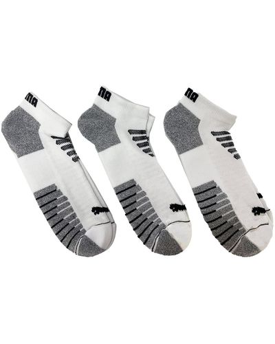 PUMA 3-pack Half Terry Low Cut Ankle Socks - Metallic