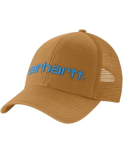 Carhartt Canvas Mesh-back Logo Graphic Cap - Brown