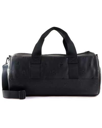 Calvin Klein CKJ Monogram Soft Duffle Bag 38 Mono Allover - Nero