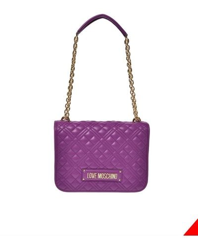 Love Moschino SAC QUILTED PU NOIR GALV. CAN FUC - Violet