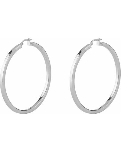 Guess Earrings Jube04200jwrht-u Hoops I Did It - Metallic