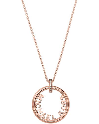 Michael Kors Gold-tone Stainless Steel Pendant Necklace - Metallic