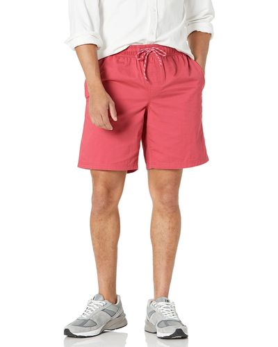 Amazon Essentials Pantalones Cortos con cordón - Rojo