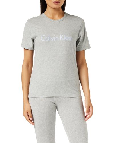 Calvin Klein S/s Crew Neck Pyjama Top - Grijs