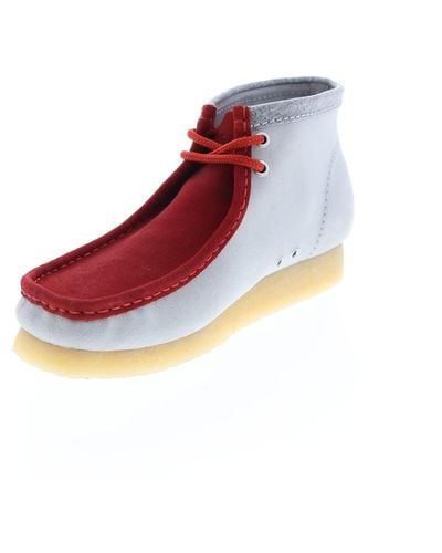 Clarks Originals Wallabee Boot Vcy Combi Red/grey