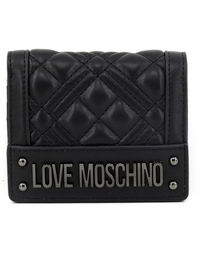 Love Moschino PORTEFEUILLE QUILTED PU NOIR GAL.OR