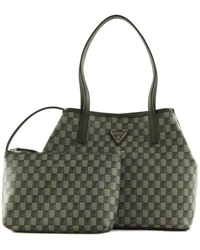 Guess Vikky Tote Olive Logo - Groen