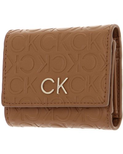 Calvin Klein Re-lock Portemonnee Rfid-bescherming 10.5 Cm - Bruin
