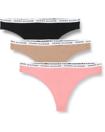 Tommy Hilfiger 3er-Pack Strings 3 PK Thong mit Stretch - Rot