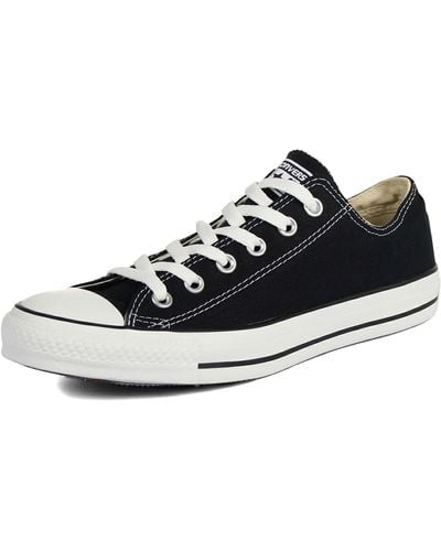 Converse Chuck Taylor All Star Low Black Canvas Trainers-UK 10 - Negro