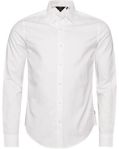 Superdry Studios Cotton Twill Shirt Kapuzenpullover - Weiß