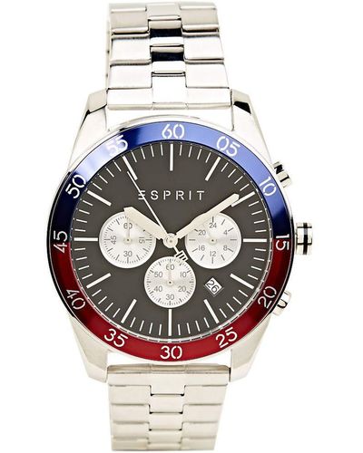 Esprit ES1G204M0085 Jordan Silver Black Uhr uhr Edelstahl Chrono Datum - Mettallic