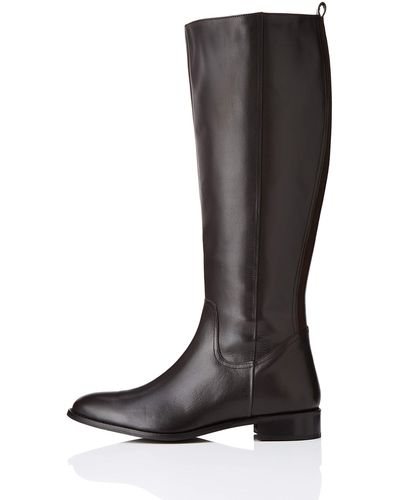 FIND Flat Knee Length Leather - Brown