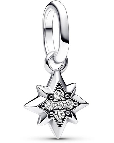 PANDORA Me Star Sterling Silver Mini Dangle With Clear Cubic Zirconia - White