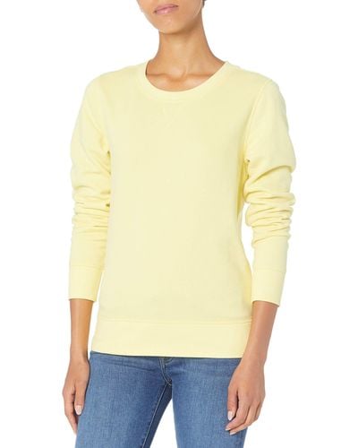 Amazon Essentials French Terry Fleece Crewneck Sweatshirt - Yellow