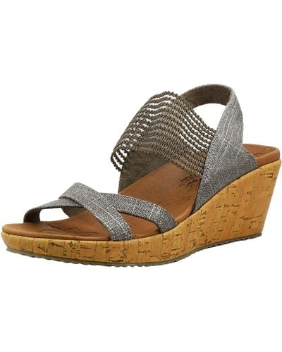Skechers beverlee high tea wedge sandal cheap