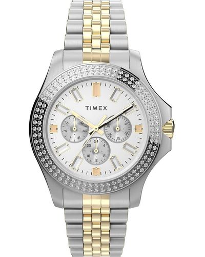 Timex Two-tone Bracelet Silver-tone Dial Two-tone - Metallic