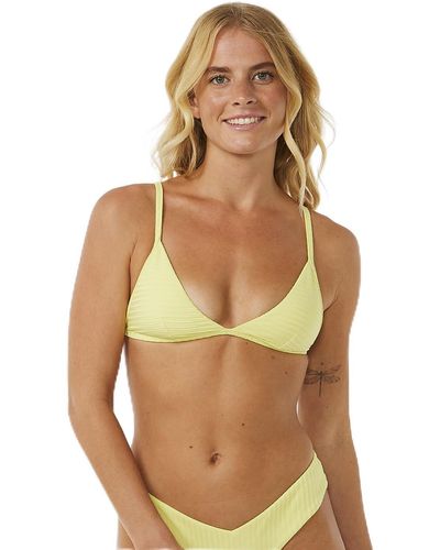 Rip Curl Premium Surf Fixed Tri Bikini Top - Yellow