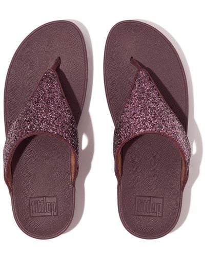 Fitflop Lulu Glitter Toe-thongs Sandal - Purple