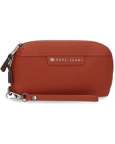 Pepe Jeans Piere Handtas Oranje 20 X 11 X 4 Cm Kunstleer - Rood