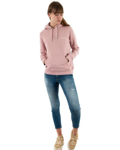 Superdry Vintage Logo EMB Hood Kapuzenpullover, - Blau